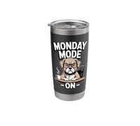 Bulldog Monday Mode On Coffee Work Stainless Steel Insulated Tumbler