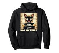 Bulldog Mugshot Born Guilty of Cuteness Not My Fault Pullover Hoodie