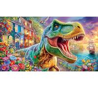 Bulldog-on-Hollywood-Walk Jigsaw Puzzles 1000Pc Recycled Paper Educational Game Decompression Beautiful Decoration Puzzle for Adults and Kids 70x50/1000pcs