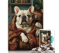 Bulldog on The Sofa Puzzles for Adults And Teenagers,Challenging To Complete But Fun And Humorous Educational Game for Birthday (38x26cm)