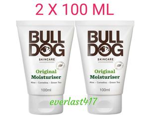 Bulldog Original Moisturiser Sensitive Skincare for Men 2 x 100ml Face Cream