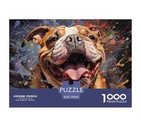 Bulldog Painting Art Smooth Surface Pieces Great for Improving Patience, Focus And Cognitive Ability in Spare Time 70x50cm/1000pcs