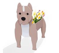 Bulldog Planter Gift for Women - Cute PVC Herb Garden Flower Pot for Indoor/Outdoor Plants - Birthday Gift for Pet Lovers (9.45*7.32*13.5in)
