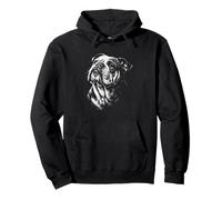 Bulldog Portrait Black and White Dog Lover Pullover Hoodie