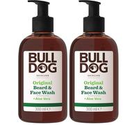 BULLDOG SKINCARE 2-in-1 Original Beard & Face Wash For Men 300 ml, Aloe Vera Enriched, For All Beard Types, Removes Dirt & Oil (Pack of 2)