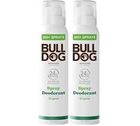 BULLDOG - Skincare for Men | Original Spray Deodorant | Men's Natural Deodorant | 125ml (Pack of 2)