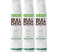 BULLDOG - Skincare for Men | Original Spray Deodorant | Men's Natural Deodorant 125ml x 3 Pack