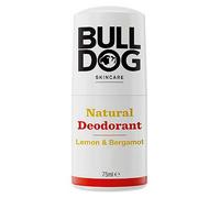 BULLDOG SKINCARE Lemon and Bergamot Roll On Natural Deodorant For Men 75 ml with Natural Fragrance Vegan Approved