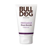 BULLDOG SKINCARE Oil Control Face Scrub for Men, 125ml | Exfoliating charcoal face scrub for oily skin, deeply cleanses and minimises excess oil, with natural origin ingredients