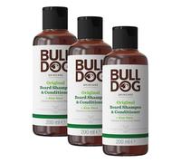 Bulldog Skincare Original Beard Shampoo & Conditioner, Men's Grooming, Beard Moisturiser for Softer, Supple Beards, 200ml (Pack of 3)