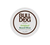 BULLDOG SKINCARE Original Beard Wax 50g, Long Lasting Hold for Beard and Moustache, Enriched with Aloe Vera