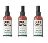 Bulldog Skincare Original Hair Styling Salt Spray 150ml - Hair Styling Spray for Men - Natural Finish & Light Hold x 3 Pack