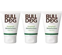 Bulldog Skincare Original Men's Moisturiser, Non-Greasy Hydration, Fast Absorption Daily Moisturiser for Men 100ml x 3 Pack