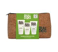 BULLDOG Skincare - Original Skincare Kit, Gift Set for Men (x1 Original Moisturiser 100ml, x1 Original Face Wash 150ml, x1 Original Face Scrub 125ml, x1 Cork Wash Bag)