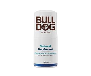 BULLDOG SKINCARE Peppermint & Eucalyptus Roll-On Deodorant for Men, 75ml