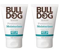 BULLDOG SKINCARE Protective Moisturiser SPF 15 100ml, Enriched with Aloe Vera, Suitable For All Skin Types (Pack of 2)