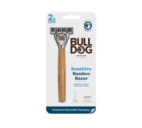 BULLDOG SKINCARE Sensitive Bamboo Razor Smooth Glide Razor Handle + 2 Blade ...