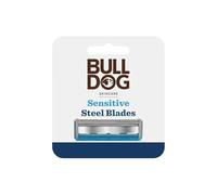 BULLDOG SKINCARE Sensitive Razor Blade Refills for Men, 4 Pack | Tempered steel razor blades, lubricating strip with baobab, 4 refills, for all Bulldog reusable razor handles