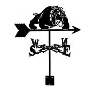 Bulldog Tyne Bear Bird Wild Crane Bull Silhouettes Weather Vane,Wind Direction Indicator Farm Retro Durable Scene Garden Weathervane Garden Yard Ornament