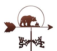 Bulldog Tyne Bear Bird Wild Crane Bull Silhouettes Weather Vane,Wind Direction Indicator Farm Retro Durable Scene Garden Weathervane Garden Yard Ornament