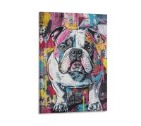 BULLDOG Wall Art Canvas Print Painting Wall Decor Set of Ornaments for Walls Bedroom Living Room 24x36inch(60x90cm)