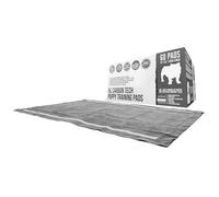 Bulldoglogy Carbon Black Puppy Pee Pads with Adhesive Sticky Tape - Extra Large Charcoal Housebreaking Dog Training Wee Pads (24x35) (60-Count, Black)
