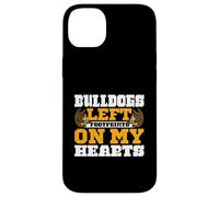 Bulldogs left footprints on my hearts - English Bulldog Case for iPhone 14 Plus