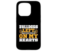 Bulldogs left footprints on my hearts - English Bulldog Case for iPhone 15 Pro