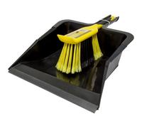 Bulldozer Dustpan And Brush Black/yellow (One Size)