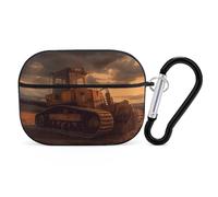 Bulldozer Evening AirPod Pro Case, Anti Scratch Hard PC Cover with Keychain, AirPod Pro 2nd/1st Case Accessories for Women Men, Black-Style