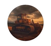 Bulldozer Evening Custom Pins 5 PCS, Personalized Photo Buttons, Metal Pinback Button Badges for Backpacks, Hats, Funny Backpack Pins Aesthetic Lapel Badge Pins Gifts for Men Women, One Size, Metal