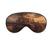 Bulldozer Evening Eye Mask for Women & Men, Breathable & Adjustable Eye Cover, Ultra Soft Sleep Mask, Lightweight Travel Blindfold for Airplane, Nap, Night Sleeping