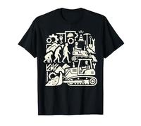 Bulldozer Operator Evolution Funny Heavy Equipment Job Work T-Shirt