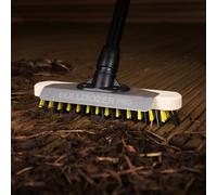 BULLDOZER PRO Heavy Duty Deck Scrub with Scraper and Telescopic Handle