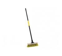 Bulldozer Stiff Dual Pet Wooden Broom With Metal Handle 279mm (11In) Multi Colour (One Size)