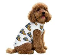 Bulldozer Trucks Dog T-Shirt Cooling Vest L | Pet Puppy Silk Like Cat Cute Summer Breathable Quick-Dry Outfit