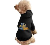 Bulldozer Trucks Pet Hoodie Sweatshirt Hooded Dog Cat Pullover Clothes Puppy Costume