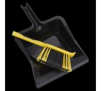 Bentley Bulldozer HD Black & Yellow Yard Plastic Dustpan & Brush Set Combo