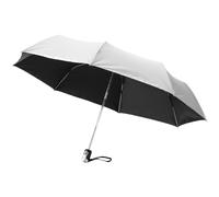 Bullet 21.5in Alex 3-Section Auto Open & Close Umbrella in Silver Bullet Silver