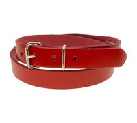 BULLET 69 LADIES GIRLS WOMEN'S 20MM THIN SKINNY 100% LEATHER WAIST BELT[Red,Medium 32"-36"]