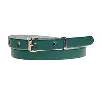 BULLET 69 Ladies Skinny Thin Dress Fashion Waist Colourful Leather Belt Made in UK (Green, XXL - 44" - 48" 12mm)