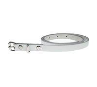 BULLET 69 Ladies Skinny Thin Dress Fashion Waist Colourful Leather Belt Made in UK (White, Extra Large 40" - 44" 12mm)