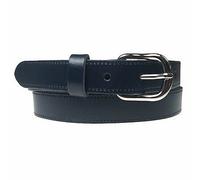 BULLET 69 MENS WOMENS 1"-25MM REAL LEATHER GENUINE MADE IN ENGLAND JEANS BELT[Leather,Navy,Large 36"-40",Curved silver buckle]