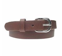 BULLET 69 MENS WOMENS 1"-25MM REAL LEATHER GENUINE MADE IN ENGLAND JEANS BELT[Leather,Tan,Medium 32"-36",Curved silver buckle]