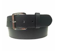 BULLET 69 MENS WOMENS 1.5" REAL LEATHER GENUINE MADE IN ENGLAND JEANS 40MM WIDE BELT B523[Black,Large 36"-40",1.5" Silver]