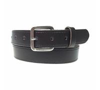 BULLET 69 New Quality Mens Womens 1.25" Wide Real Leather 30mm Made In England Belt[Dark Brown,Medium 32"-36",1.25" Silver]