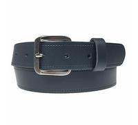 BULLET 69 New Quality Mens Womens 1.25" Wide Real Leather 30mm Made In England Belt[Navy,X Large 40"-44",1.25" Silver]