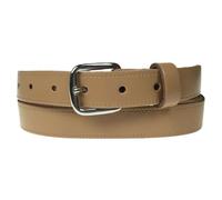 BULLET 69 New Quality Mens Womens 1" Silver Buckle Real Leather Made 25mm Belt In England[Large 36"-40",Beige,1" Silver]