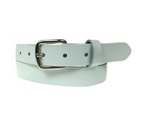 BULLET 69 New Quality Mens Womens 1" Silver Buckle Real Leather Made 25mm Belt In England[Medium 32"-36",White,1" Silver]