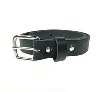 BULLET 69 New Quality Mens Womens 1" Silver Buckle Real Leather Made 25mm Belt In England[X Large 40"-44",Black,1" Silver]